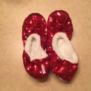 Fluffy Sequin Slippers